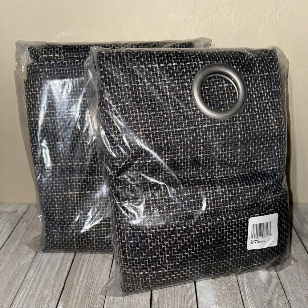 ⚡️SlKline Weave Thermal 100% Blackout Grommet Top (2 Panel Set) Curtains 52”x63”